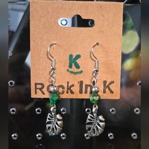 Handmade Monstera Leaf Earrings